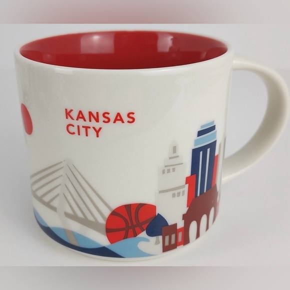 Starbucks 2017 Kansas City You are Here Collection 14oz Coffee Tea Mug Cup - Picture 1 of 12